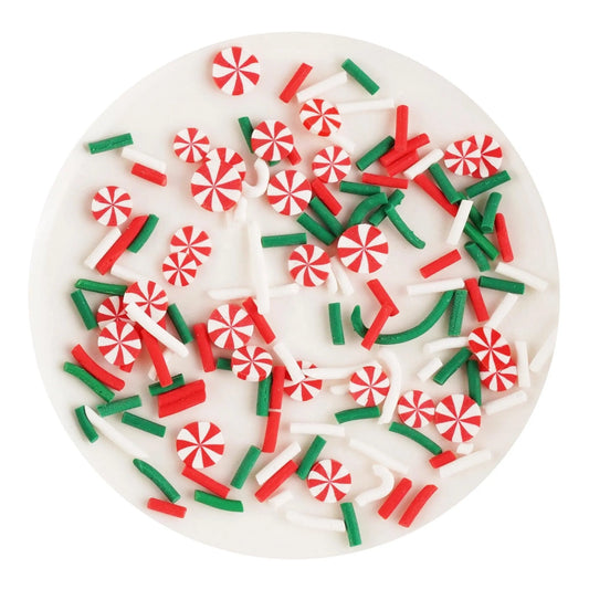 Master Maker Crafts -  Poly Clay Slices - Red & Green Candy Sprinkles (2 oz Bag)