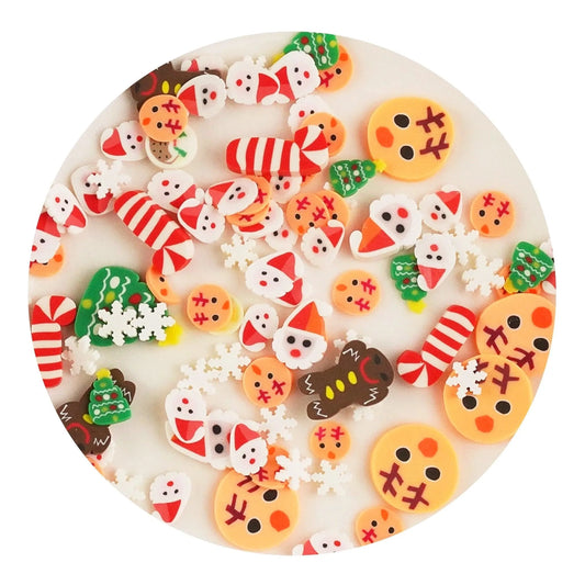 Master Maker Crafts -  Poly Clay Slices - Santa & Reindeer (2 oz Bag)