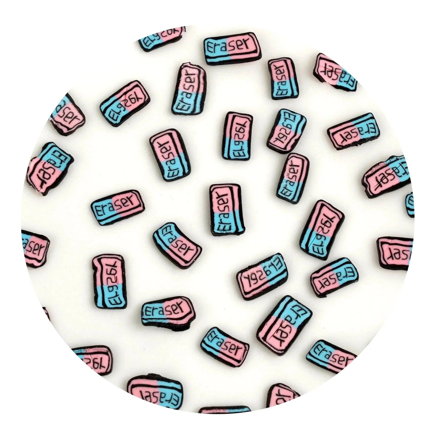 Master Maker Crafts -  Poly Clay Slices - School Eraser (2 oz Bag)