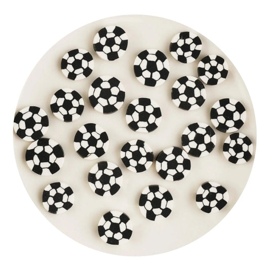 Master Maker Crafts -  Poly Clay Slices - Soccer Balls (2 oz Bag)