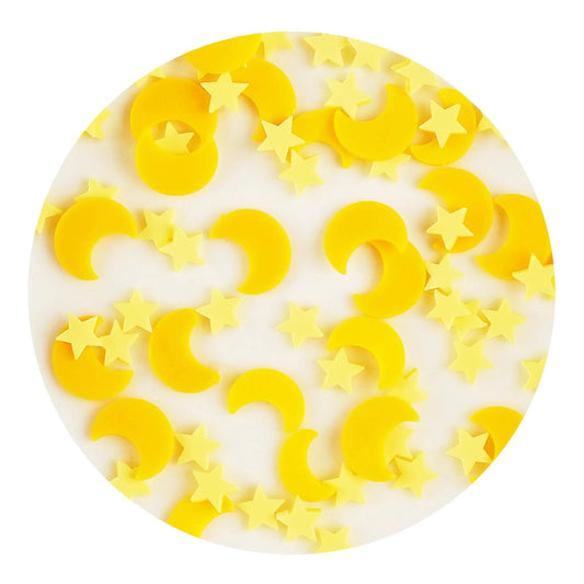 Master Maker Crafts -  Poly Clay Slices - Stars & Moons (2 oz Bag)