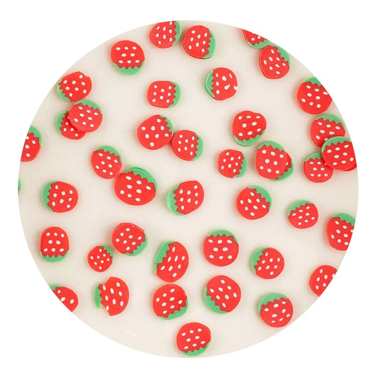 Master Maker Crafts -  Poly Clay Slices - Strawberry (2 oz Bag)