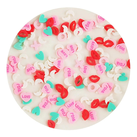 Master Maker Crafts -  Poly Clay Slices - XO & Kisses (2 oz Bag)