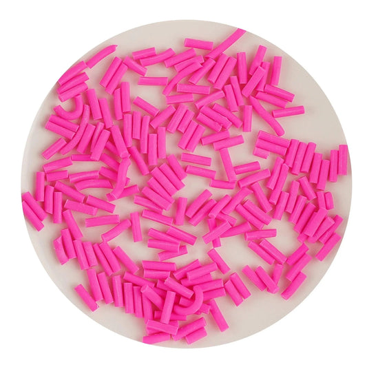 Master Maker Crafts -  Poly Clay Sprinkles - Hot Pink (2 oz Bag)