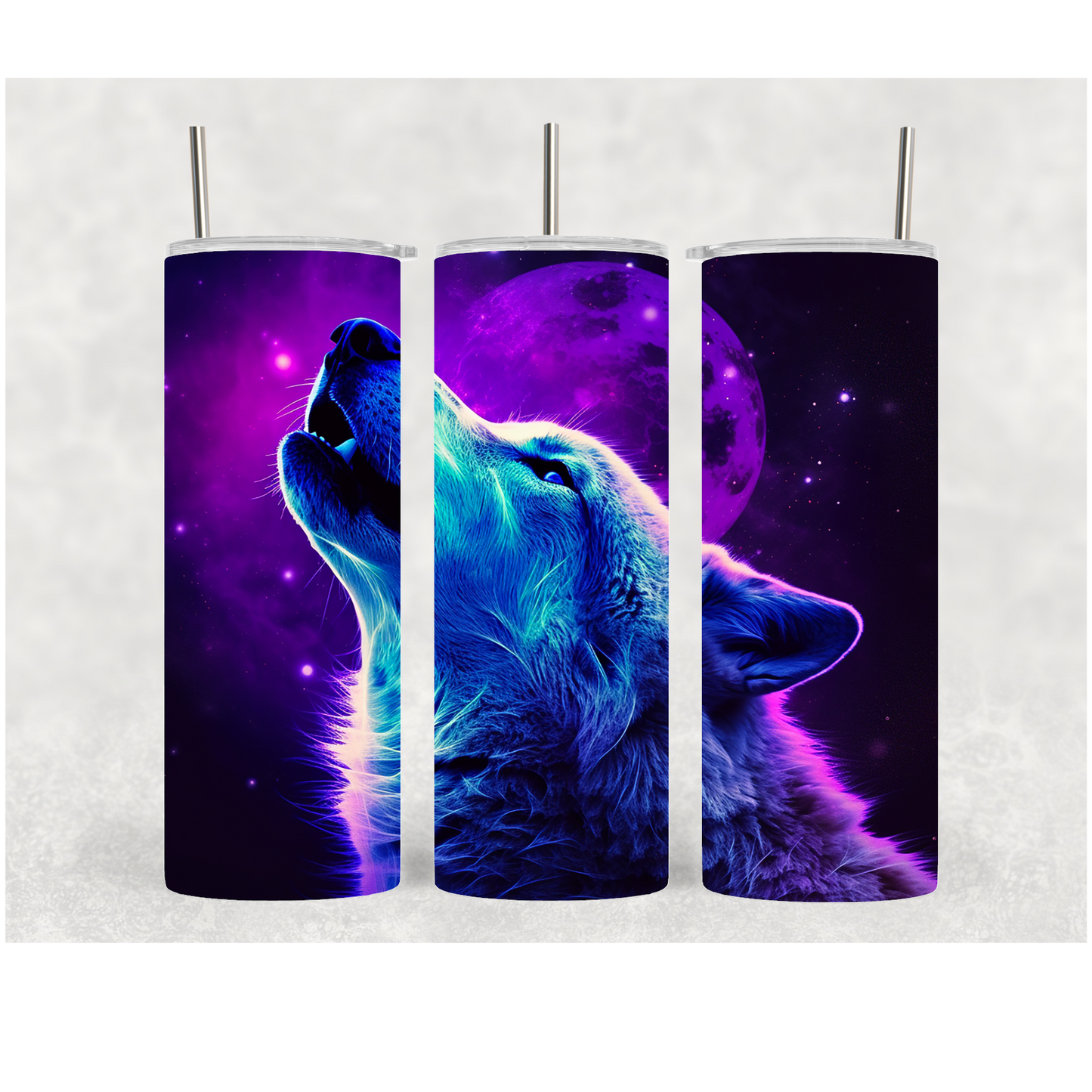 20oz Purple Howling Wolf