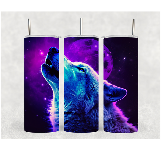 20oz Purple Howling Wolf