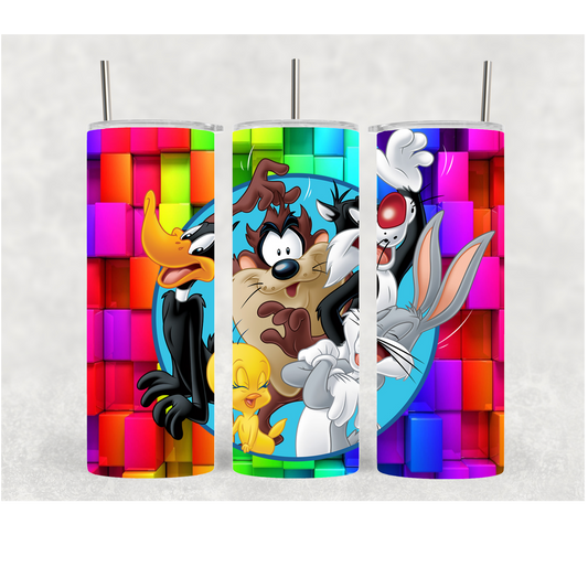 20oz Rainbow Cartoons