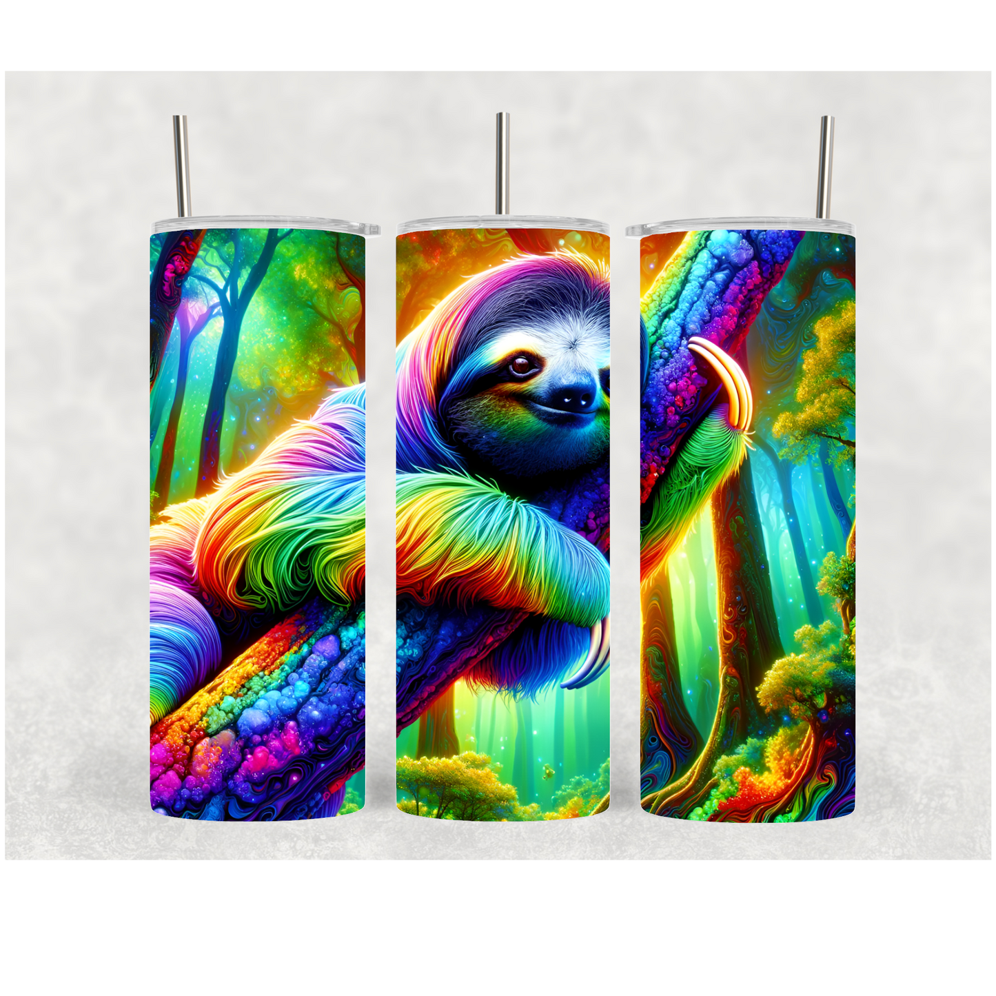 20oz Rainbow Sloth