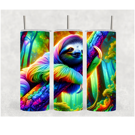 20oz Rainbow Sloth