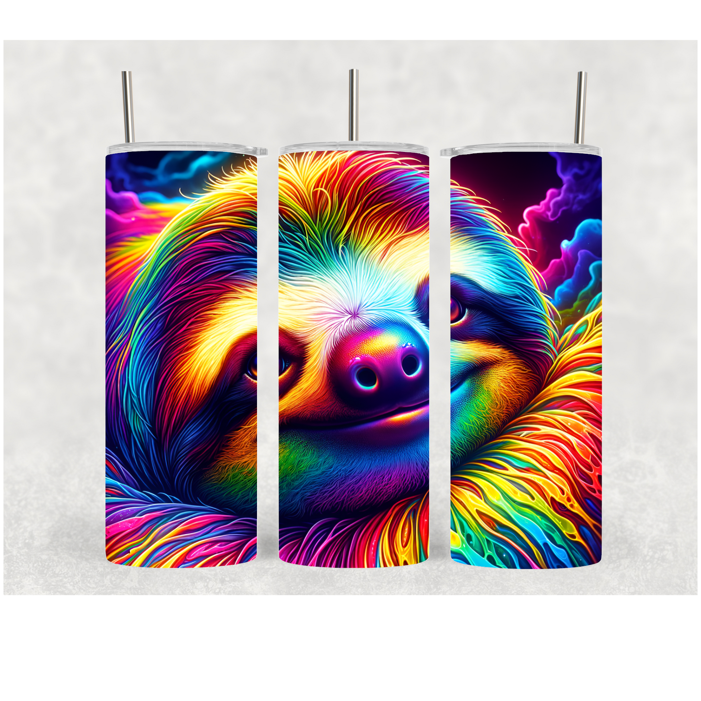 20oz Rainbow Sloth 1