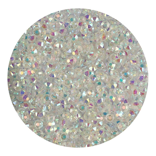 Master Maker Crafts -  Rhinestone AB Iridescent - Clear  (1400 Non Hot Fix Stones - SS10)