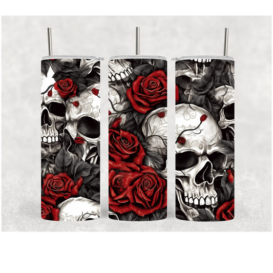 20oz Rose Skull