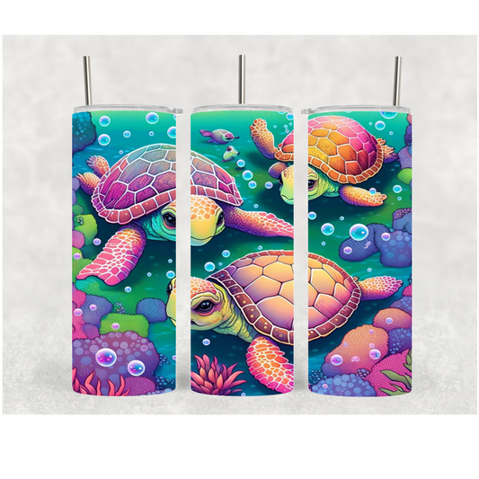 20oz Sea Turtle Pink