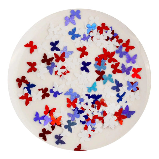 Master Maker Crafts -  Shaped Glitter Americana - Butterfly (2 oz Bag)