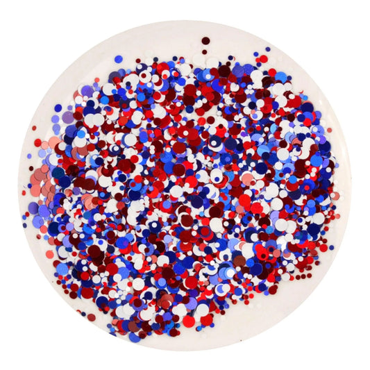 Master Maker Crafts -  Shaped Glitter Americana - Dots (2 oz Bag)