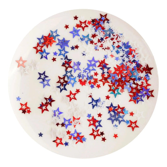 Master Maker Crafts -  Shaped Glitter Americana - Stars (2 oz Bag)