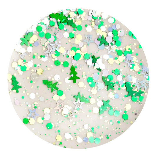 Master Maker Crafts -  Shaped Glitter Christmas - Stars & Trees (2 oz Bag)
