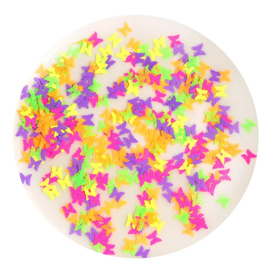 Master Maker Crafts -  Shaped Glitter Classic - Butterfly Neon Pastel (2 oz Bag)