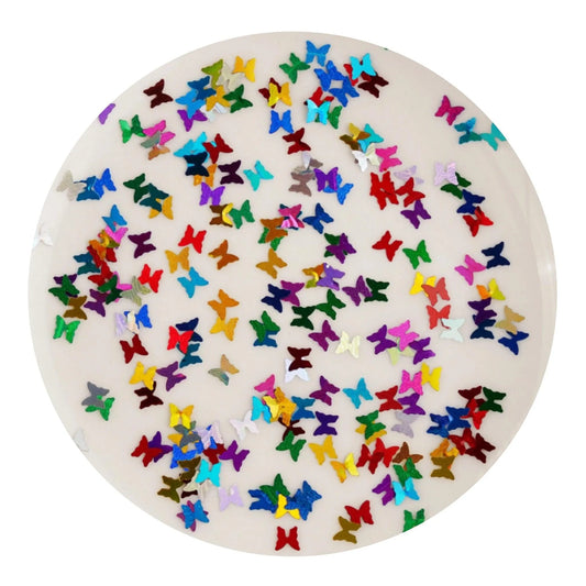 Master Maker Crafts -  Shaped Glitter Classic - Butterfly Rainbow (2 oz Bag)