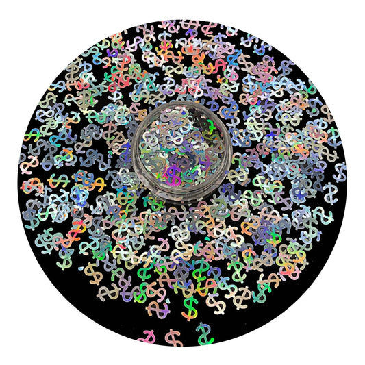 Master Maker Crafts -  Shaped Glitter Classic - Dollar Signs (2 oz Bag)