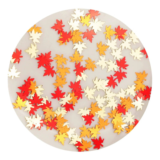 Master Maker Crafts -  Shaped Glitter Classic - Fall Leaves Gold & Copper (2 oz Bag)