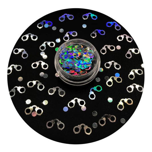 Master Maker Crafts -  Shaped Glitter Classic - Handcuffs (2 oz Bag)