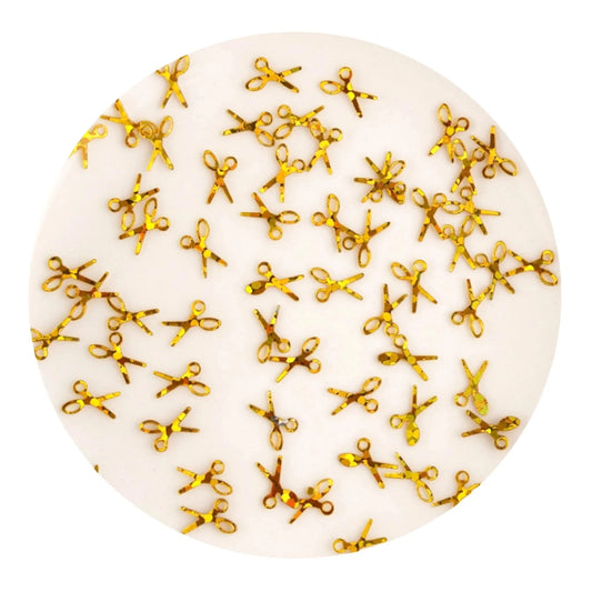 Master Maker Crafts -  Shaped Glitter Classic - Scissors Gold (2 oz Bag)