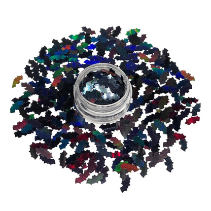 Master Maker Crafts -  Shaped Glitter Halloween - Bat Black Medium (2 oz Bag)