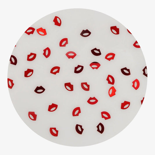 Master Maker Crafts -  Shaped Glitter Valentine - Lips Fancy Red (2 oz Bag)