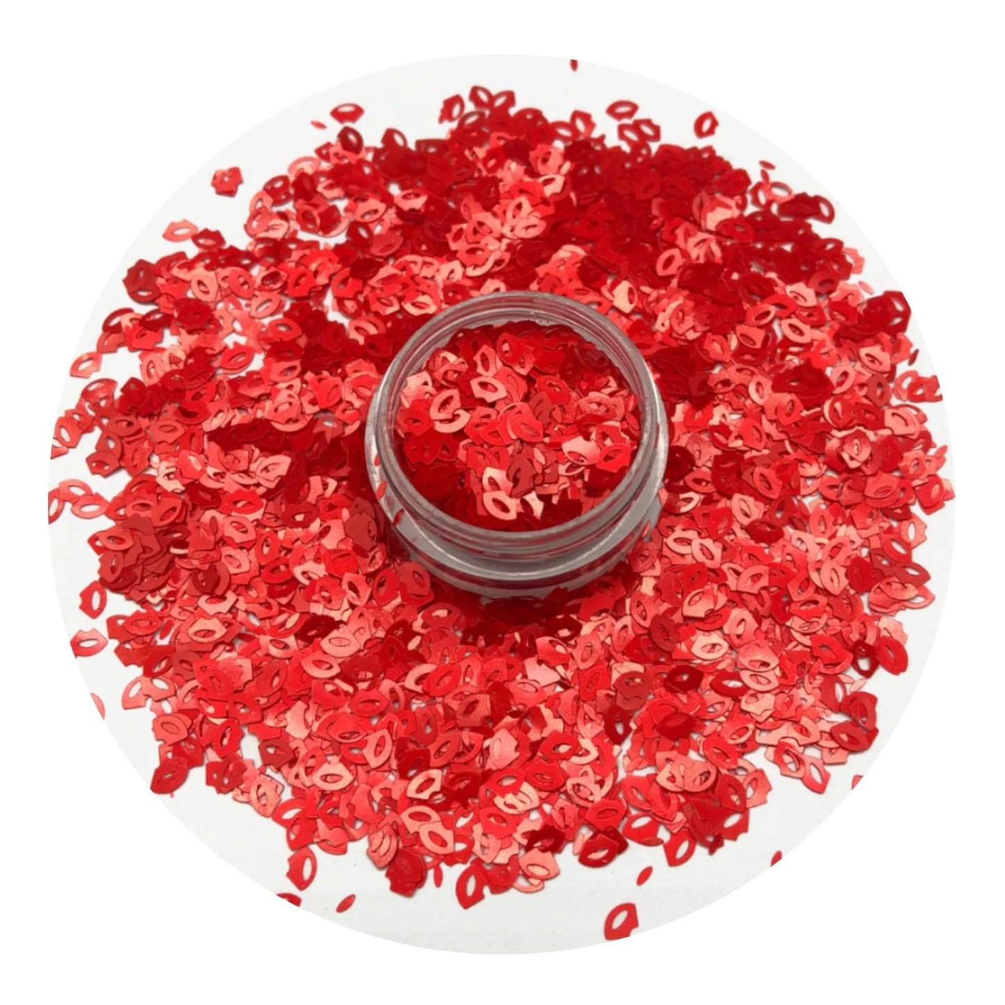Master Maker Crafts -  Shaped Glitter Valentine - Lips Fancy Red (2 oz Bag)