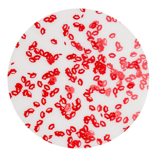 Master Maker Crafts -  Shaped Glitter Valentine - Lips Red (2 oz Bag)