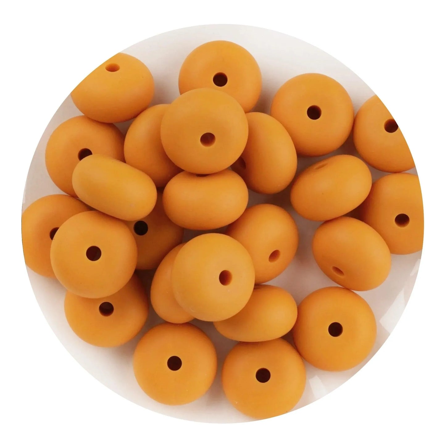 Master Maker Crafts -  Silicone Bead Abacus Disc - Mango  (5 Beads - 14mm)