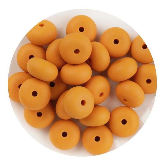 Master Maker Crafts -  Silicone Bead Abacus Disc - Mango  (5 Beads - 14mm)