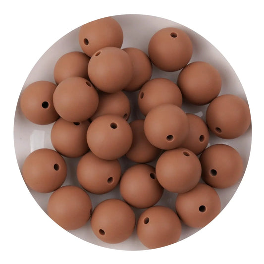 Master Maker Crafts -  Silicone Bead Round - Camel (5 Beads - 15mm)