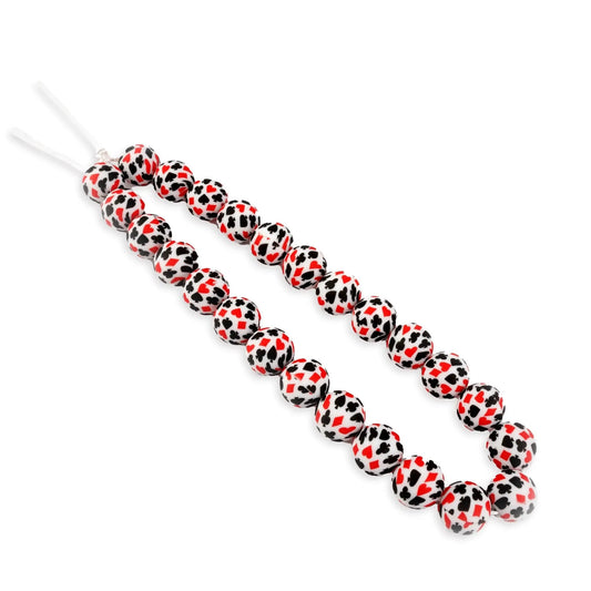 Master Maker Crafts -  Silicone Bead Round - Card Suits (5 Beads - 15mm)