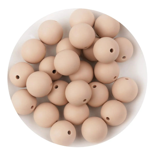 Master Maker Crafts -  Silicone Bead Round - Dusty Pink (5 Beads - 15mm)