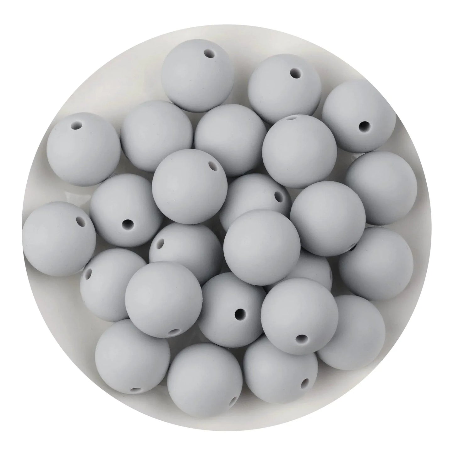 Master Maker Crafts -  Silicone Bead Round - Glacier Gray (5 Beads - 15mm)