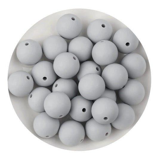 Master Maker Crafts -  Silicone Bead Round - Glacier Gray (5 Beads - 15mm)