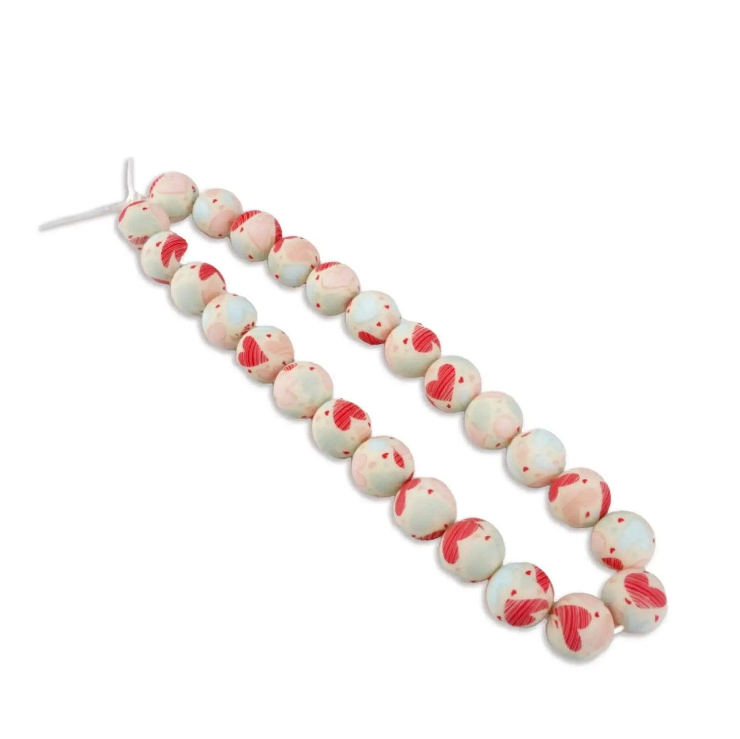 Master Maker Crafts -  Silicone Bead Round - Hearts (5 Beads - 15mm)