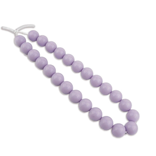 Master Maker Crafts -  Silicone Bead Round - Liquid Lavender Fog (5 Beads - 15mm)