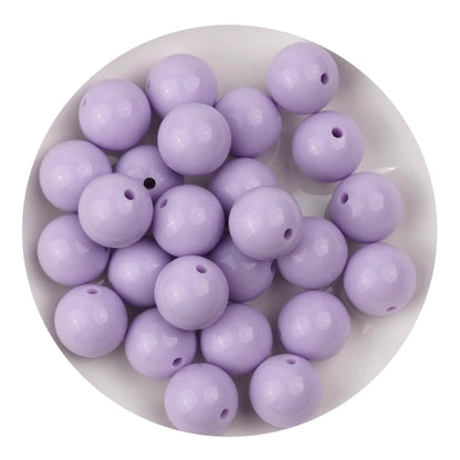 Master Maker Crafts -  Silicone Bead Round - Liquid Lavender Fog (5 Beads - 15mm)