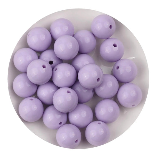 Master Maker Crafts -  Silicone Bead Round - Liquid Lavender Fog (5 Beads - 15mm)