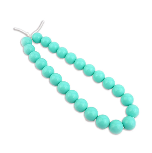 Master Maker Crafts -  Silicone Bead Round - Liquid Mint (5 Beads - 15mm)