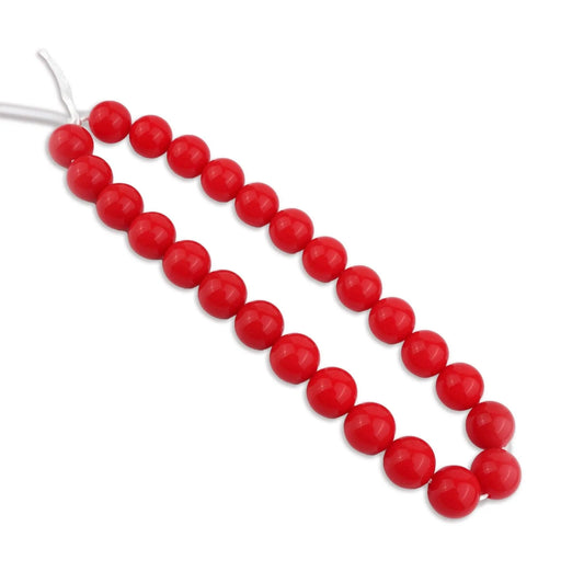 Master Maker Crafts -  Silicone Bead Round - Liquid Scarlet Red (5 Beads - 15mm)