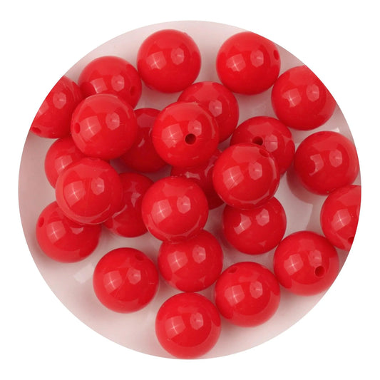 Master Maker Crafts -  Silicone Bead Round - Scarlet Red (5 Beads - 15mm)