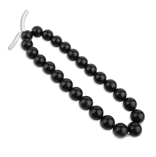 Master Maker Crafts -  Silicone Bead Round - Liquid Smokey Black (5 Beads - 15mm)