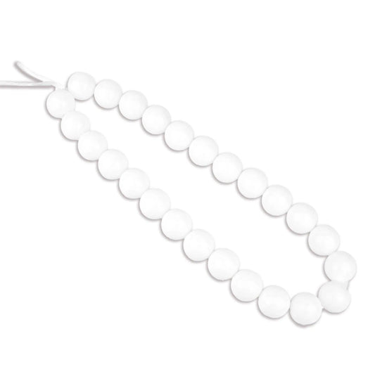 Master Maker Crafts -  Silicone Bead Round - Liquid Snow (5 Beads - 15mm)