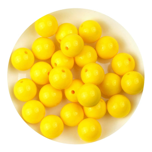Master Maker Crafts -  Silicone Bead Round - Liquid Yellow (5 Beads - 15mm)
