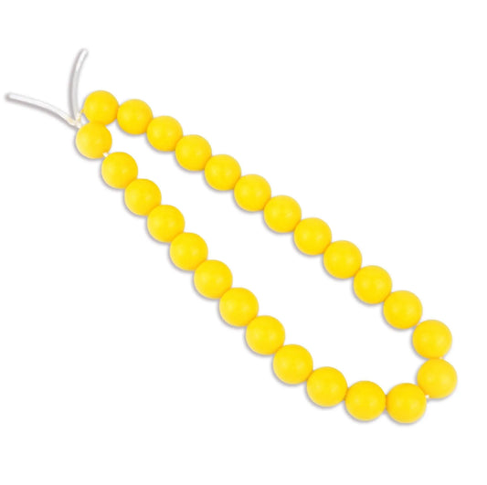 Master Maker Crafts -  Silicone Bead Round - Liquid Yellow (5 Beads - 15mm)