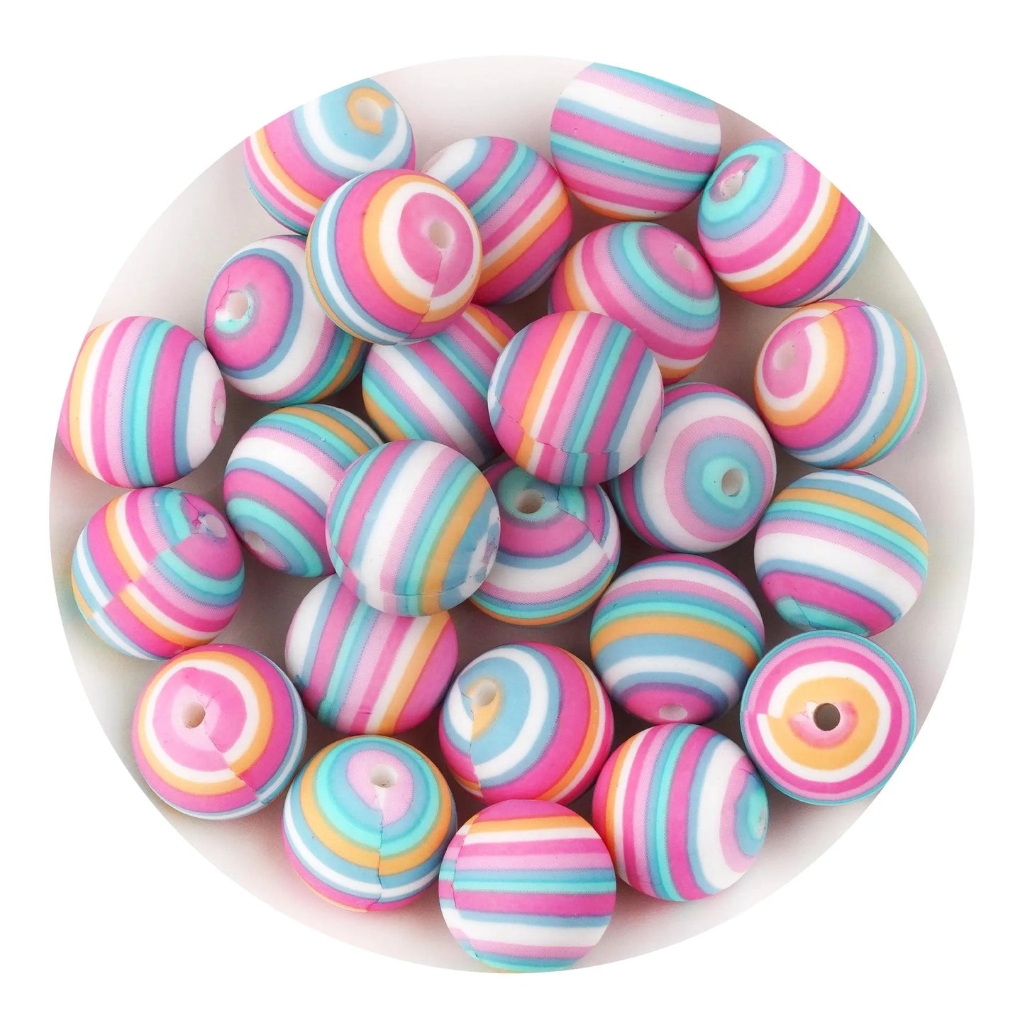 Master Maker Crafts -  Silicone Bead Round - Nebula (5 Beads - 15mm)